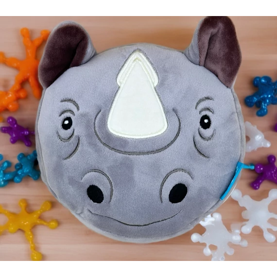 Plüss Utazópárna Szemmaszkkal Rinocérosz